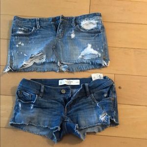 Abercrombie skirt and shorts